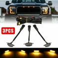 thumbnail image 3 of 3X Smoked Lens Amber LED Front Grille Running Light Lamp For Ford F-150 Raptor _, 3 of 5