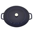 thumbnail image 6 of Staub Cast Iron 6.25-qt Shallow Oval Dutch Oven - Dark Blue, 6 of 8
