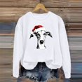 thumbnail image 2 of FYEGRE Cozy Crewneck Pullover Sweatshirt Soft Warm Loungewear Top For Holiday Festive Outfit Comfortable Relaxed Fit Long Sleeve Casual Apparel White XXXL, 2 of 5