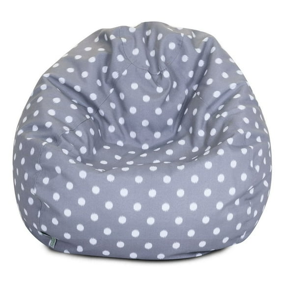Majestic Home Goods Small Bean Bag Ikat Dot Gray
