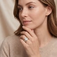 thumbnail image 6 of Rosec Jewels IGI Certified Lab Grown Diamond Oval Wedding Ring Set - 5 Carat Engagement Ring with Wedding Band - E-VS1 Quality, 10K White Gold, US 5.00, 6 of 8