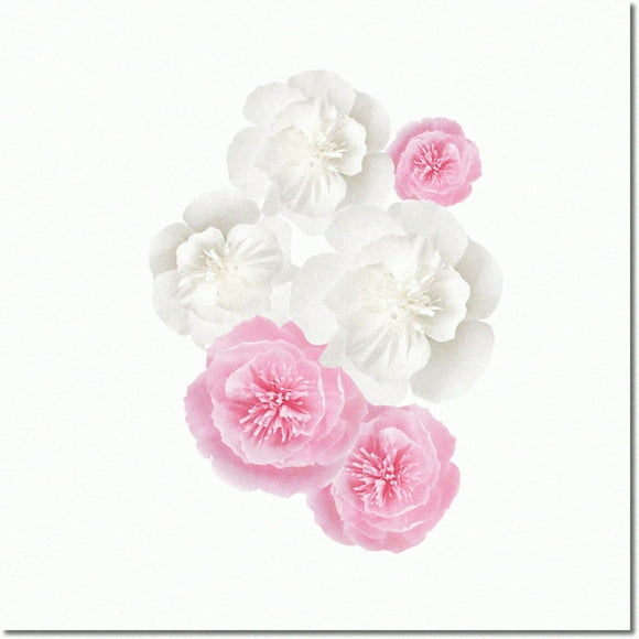 Floral Fantasy 3D Décor Set: Pink Blossom Backdrop, Nursery Wall Decor, Paper Flowers - Perfect for Baby Showers, Weddings, Birthdays & Home Décor!