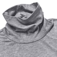thumbnail image 6 of Sevevn Men’s Turtleneck Long Sleeve Shirt Casual Slim Fit Pullover Lightweight Stretch Mock Neck Thermal Top Basic Undershirt for Business Daily Wear Outfit Gray L, 6 of 9