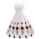 thumbnail image 3 of Vestido de Cóctel de Verano, Camisola Gasa Vestido sin Mangas con Bordado Rosa, Estilo de Fiesta de Cóctel de las Mujeres, 3 of 7