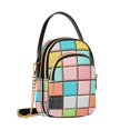 thumbnail image 7 of FORMRS Crossbody Bag for Women Quilted Travel Shoulder Cell Phone Purse with Chain Strap Handbag, Colorful Checkered Pattern, 7 of 7
