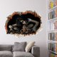 thumbnail image 5 of Adornos de Halloween para pegar en la pared 3D Tres adornos para pegar en la pared Decoración para dormitorio y salón Pared rota Se puede quitar Adornos para pegar en la pared Adornos de Hallow..., 5 of 6