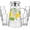 Classic, variant on 7 count Glasses Pitcher Drinkware Set 40 oz Pitcher Carafe and 6 Tall Drinking Beverage Set, Jug with Lid and Spout for Juice, Iced  or Water (Gourd Style)