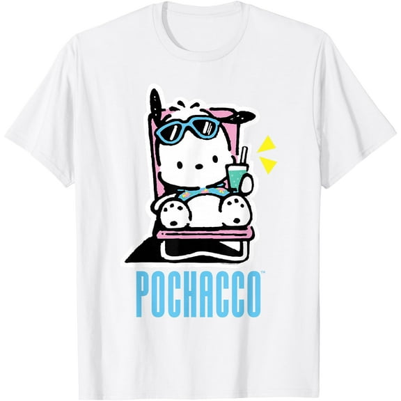 Pochacco Summer Drink Vacation DTG Print Unisex T-Shirt