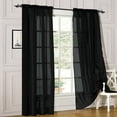 thumbnail image 2 of Cortinas transparentes para ventana, 2 paneles, de gasa, que filtran la luz, para dormitorio, sala de estar, habitación infantil, cocina y patio., 2 of 6