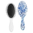 thumbnail image 2 of Abstract Geometric Hair Brush with Ink Style Symmetrical Design, Anti-static Oval Hair Brush for Wet Dry Hair, Rustic Aesthetic Comb for Men Women, 2 of 6