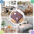 thumbnail image 4 of Black and Pink Checkerboard Pattern Square Tablecloth,Waterproof Square Table Cover,Wipeable Spillproof Washable Table Cover for Home Kitchen Party Decor 42"X42"(107x107cm), 4 of 6