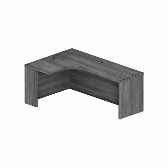 Mayline Aberdeen Series 72" Left Extended Corner Table in Gray Steel
