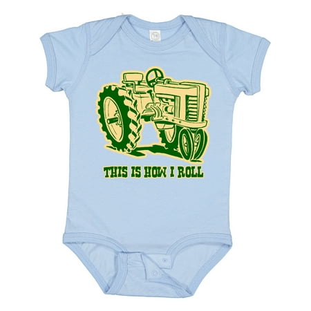 

Inktastic This is How I Roll Tractor GRN Gift Baby Boy or Baby Girl Bodysuit