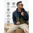 thumbnail image 4 of ShirtBANC Men's Windbreaker Jacket Hooded Lightweight Water Resistant Raincoat, 4 of 5