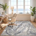 thumbnail image 3 of Design&I 6'x9' Ultra Soft Area Rug, That Mediterranean Couch Inspired Flowing Veined Beachy Dusty None Fluffy Washable Non Shedding for Guest Room Bedroom Living Room, 3 of 7