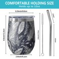 thumbnail image 5 of 12oz Stainless Steel Insulated Wine Tumbler with Lid and Straw – Double Wall Vacuum Mug for Hot & Cold Drinks, 304 Steel Interior, Sweat-Free Design, 5 of 5