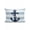 Navy Blue White, variant on Outdoor Pillows Waterproof, Nautical Anchor Bedding Throw Pillows with Insert for Couch Sofa Bed, Turquoise Grey White Horizontal Stripe 16x16 Inch Pillowcases Decorative Patio Pillow Set of 1