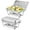 Silver(2pcs), variant on Lumiparty Chafing Dishes for Buffet Set of 4, 8QT Rectangular Buffet Servers and Warmers Sets w/Lid Holder, Stainless Steel Chafer Catering Supplies Buffet Display for Parties, Gold