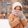 thumbnail image 5 of KOITHOT Winter Women Touchscreen Leather-Palm Gloves, Elegant Warm Touchscreen Gloves for Women Gift Set, 5 of 6