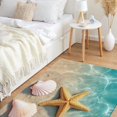 thumbnail image 2 of JML Non-Slip Microfiber & Rubber Doormat - Soft Entryway Rug for Home/Office (20"x32") - Easy Clean Door Mat for Indoor/Outdoor Use, Starfish and Seashells, 2 of 5