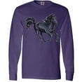 thumbnail image 3 of Inktastic Beautiful Galloping Black Horse Long Sleeve T-Shirt, 3 of 5