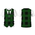 thumbnail image 3 of BRGZLK Men Casual Round Neck Printing Pullover Fitness Sports Shorts Sleeves T Shirt Blouse, 3 of 4