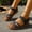 Navy, variant on Eltusu Women's Flat Sandals, Soft Bottom Outdoor Open Toe Ankle Strap Summer Shoes Black Size 6.5