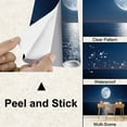 thumbnail image 4 of Peel and Stick Wallpaper Full Moon Ocean Starry Night Sky Reflection Water Modern Art Wall Mural Decor Self Adhesive and Removable 100in x 144in, 4 of 8