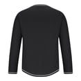 thumbnail image 4 of KIHOUT Spring Winter Sweatshirts for Men, Pullover Sweater Stand Collar Elastic Solid ColorLong Sleeve Round-Neck Blouses & Shirts, Size M-3XL, 4 of 5