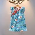 thumbnail image 6 of Afuyipoi Girls Sleeveless Sundress Size 1-12 A-Line Floral Print Button Front Cheongsam Dress for Kids Summer Beach Vacation Multicolor Size 1T, 6 of 6