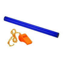 Relay Track Baton Plastic Race Running Stick Athletics with Whistle Blue