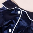 thumbnail image 6 of Denbek Dog Silk Pajamas, Cat Puppy Costume Elegant Satin Pajamas with Bow Headband 2Pcs Set Pet Sleepwear Cute Pet Outfit Photoshoots, Dark Blue-S, 6 of 7