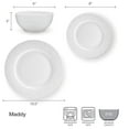 thumbnail image 2 of Pfaltzgraff Maddy 12-Piece Dinnerware Set Embossed Porcelain in White, 2 of 9