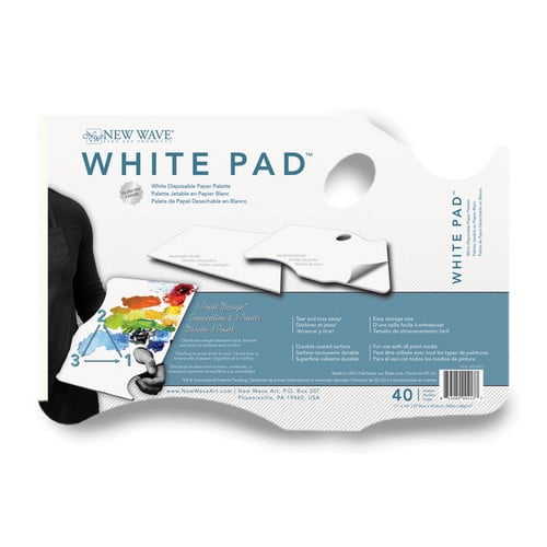 NEW WAVE 00403 PALETTE en Papier Jetable Blanche 11po X 16po 40po