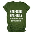thumbnail image 1 of Pompotops Mode Femme Causal Col Rond Impression Blouse Manches Courtes T-Shirt Été Hauts, 1 of 3