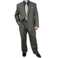 thumbnail image 2 of Stylish 2pc. Men's Regular Fit Dress Suit with 1 Free Pair of Socks - Charcoal Gray 64R, 2 of 6