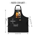 thumbnail image 5 of Colorful Cartoon Character Kitchen Apron 2 Pack - Adjustable Bib Apron with 2 Pockets Fun Abstract Design for Cooking Chef Apron for Men & Women, 5 of 6