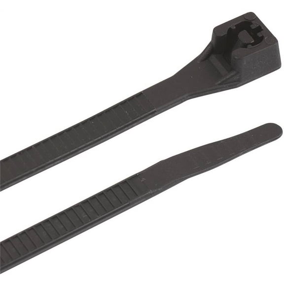 GB 45-515UVB Cable Tie, Double-Lock Locking, 6/6 Nylon, Black