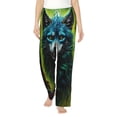 thumbnail image 2 of Picia Fluorescent Wolf Womens Soft Woven Cotton Elastic Waistband Sleep Pajama Pant Lounge Sleep Pant With Pockets And Drawstring-Small, 2 of 9
