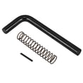 thumbnail image 1 of Miangastore Spring Loaded Latch Pin Metal Black For Utility Trailers 1Set 3.5X0.7X0.7In, 1 of 8