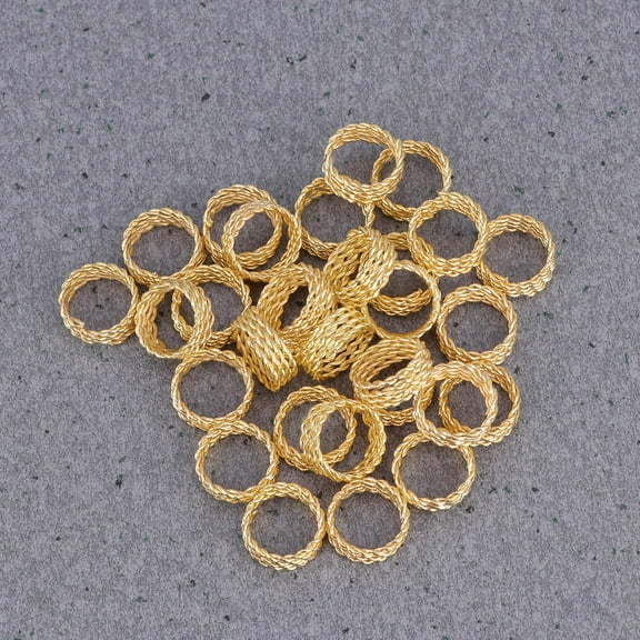 BESTONZON 30Pcs Golden Dreadlock Cuffs Hair Braids Accessories Secure Easy to Use