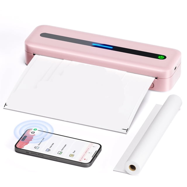 New A4 Portable Printer Wireless M832 for Travel Work Home Inkless Thermal Mobile Printer Support ,Easy to Operate
