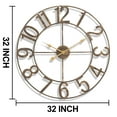 thumbnail image 3 of Sorbus Large Wall Clock for Living Room Decor - Wall Clock for Kitchen - 32 inch Big Wall Clock Decorative - Battery Operated Analog Large Clock for Bedroom, Home, Kitchen, Office, Wall Decor (Bronze), 3 of 7