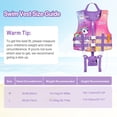 thumbnail image 6 of MoKo Kids Swim Vest for Boys Girls, Swimming Training Float Jacket Swimsuit for 46-77 lbs, L Size, Purple Unicorn, 6 of 6