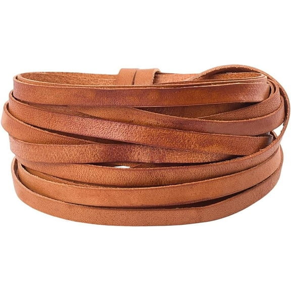 5mx6mmx1mm Real Leather Craft Lace Strips Peru Full Grain Cowhide Genuine Leather Cord String Flat Braiding Thread Rope