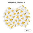 thumbnail image 2 of Placemats Set Of 4 / 6, Light Bulb Pattern Orange Placemats For Dining Table Indoor/Outdoors Heat Resistant Washable Placemats 18" X 12", 2 of 8