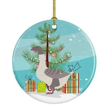 Carolines Treasures BB9268CO1 Buff Grey Back Goose Christmas Ceramic Ornament