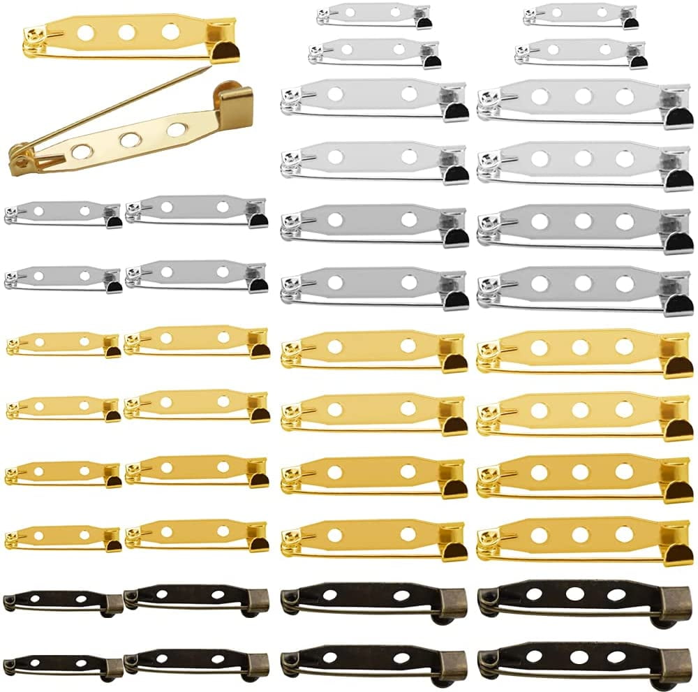 LYTIVAGEN 200 PCS Brooch Pins Metal Safety Pins Brooch Pin Backs