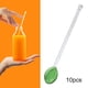 thumbnail image 4 of 10x 10x Cucharas mezcladoras Cucharas de té de vidrio de mango largo para remover té y café Verde claro, 4 of 9