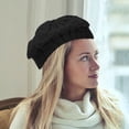 thumbnail image 3 of boinas de punto para mujer, boinas francesas de moda para exteriores, 3 of 7